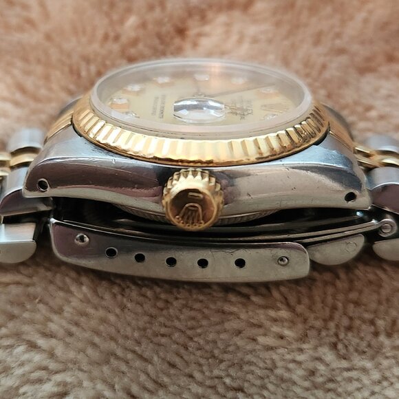 Ladies Gold & Diamond Rolex Oyster Perpetual DateJust - Picture 8 of 14